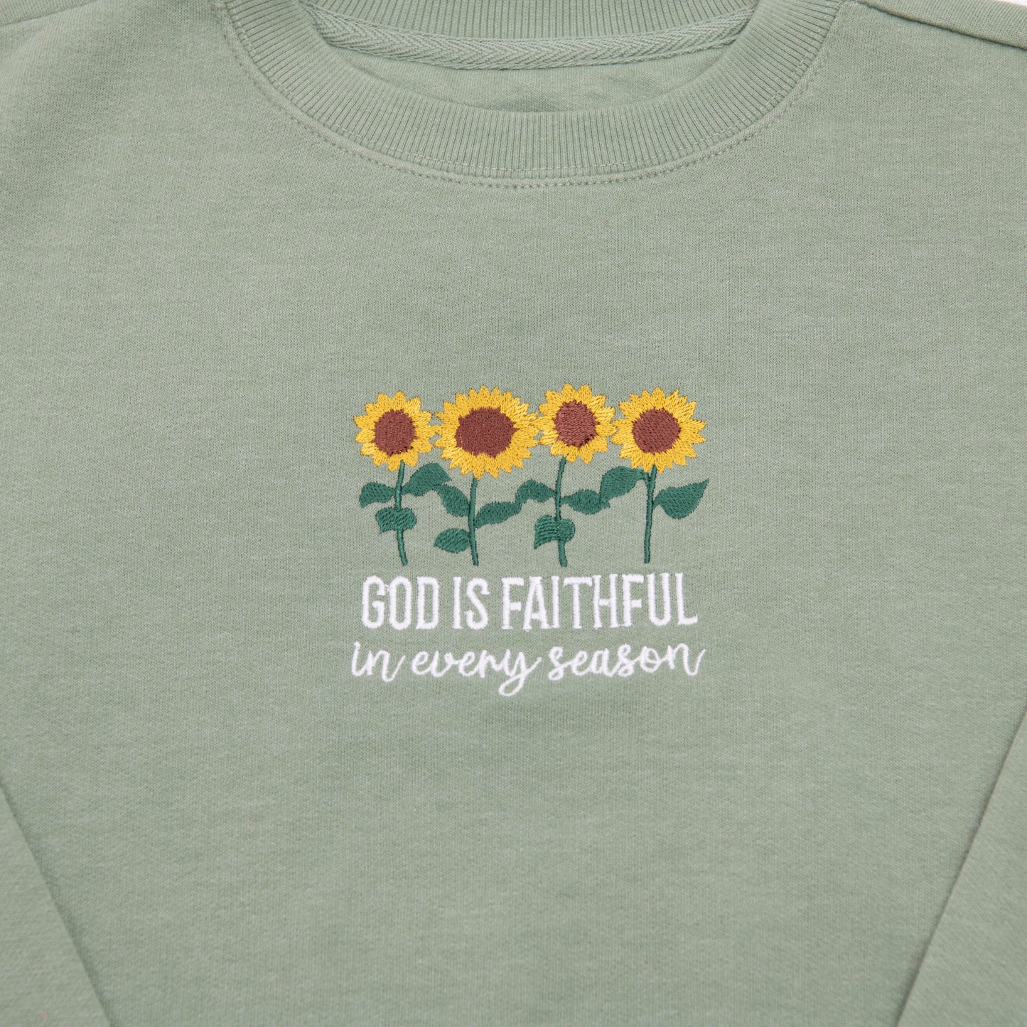 Embroidered God is Faithful Sweatshirt
