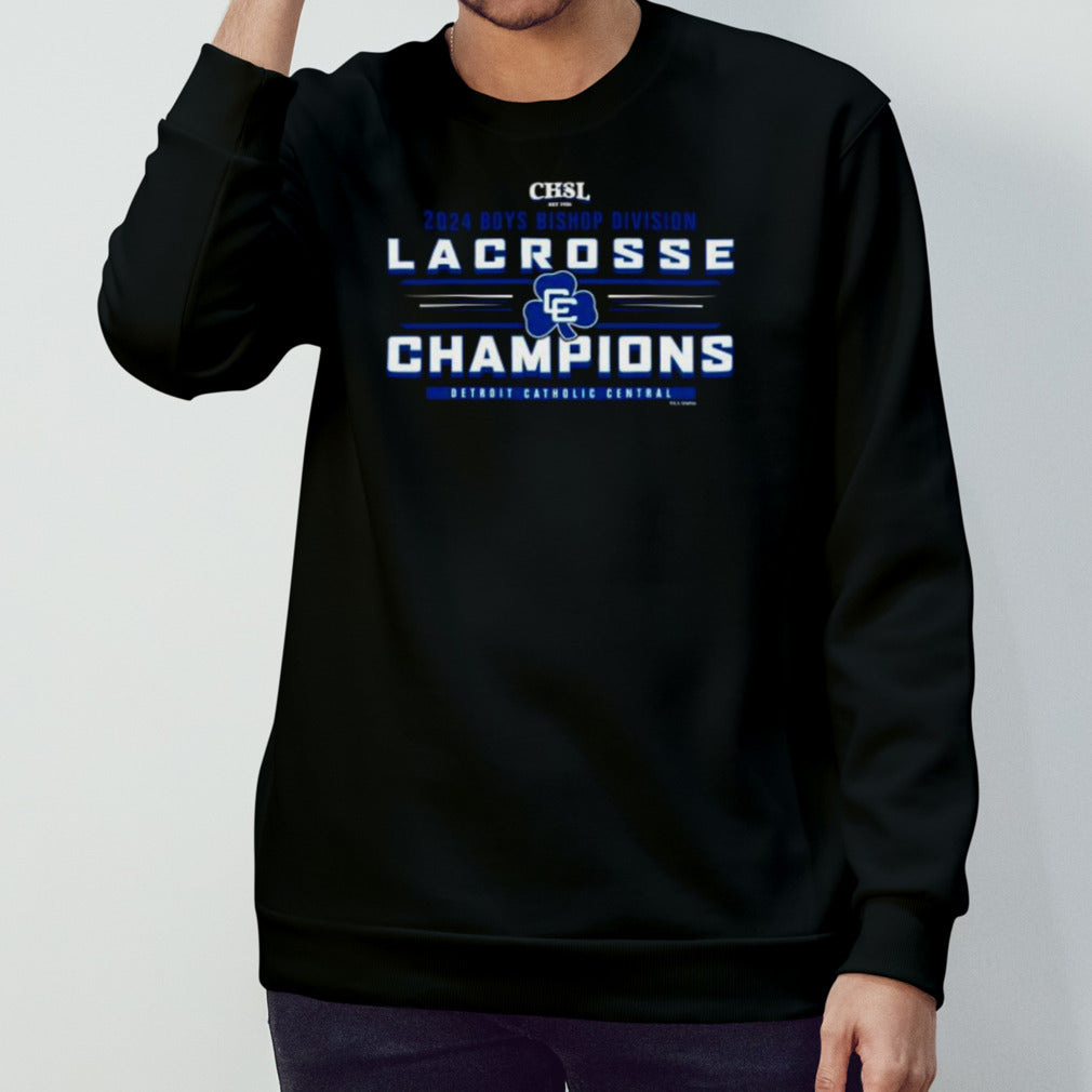 Detroit Catholic Central 2024 CHSL Boys Lacrosse Bishop Division Champions shirt