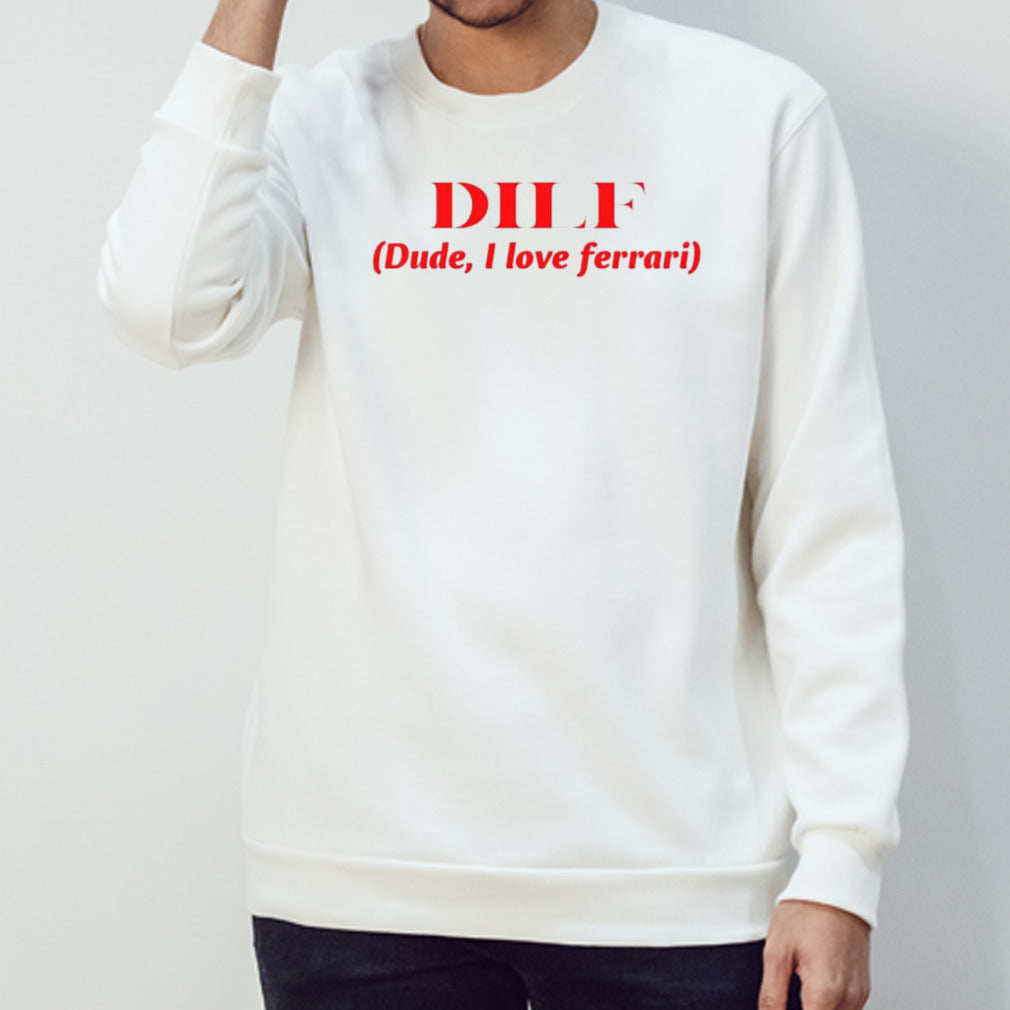 Dilf dude i love Ferrari shirt