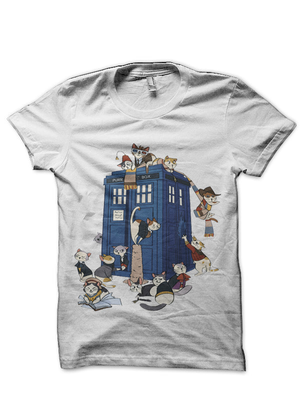 Doctor Cat White T-Shirt