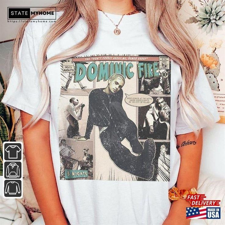 Dominic Fike Comic Shirt 90S Vintage Merch Book Art Don't Forget About Me Unisex