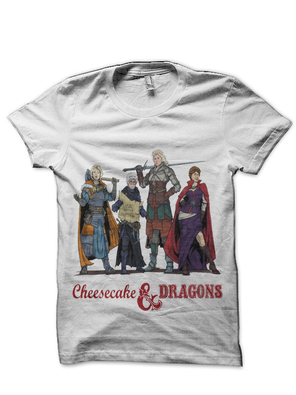 Dragons & Cheesecake White T-Shirt