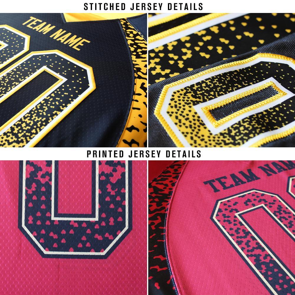 Custom Gold Black-Red Drift Fashion Football Jersey