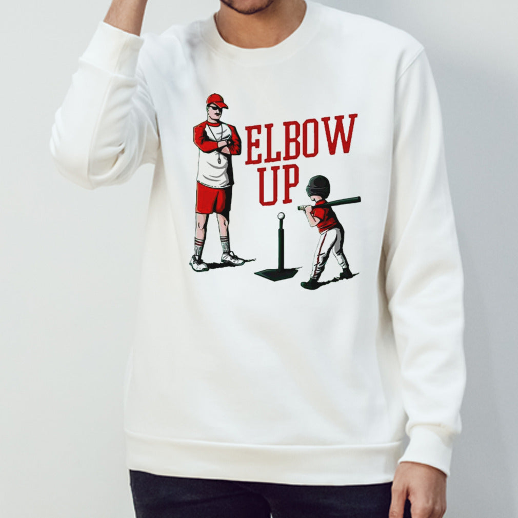 Elbow up baseball shirt
