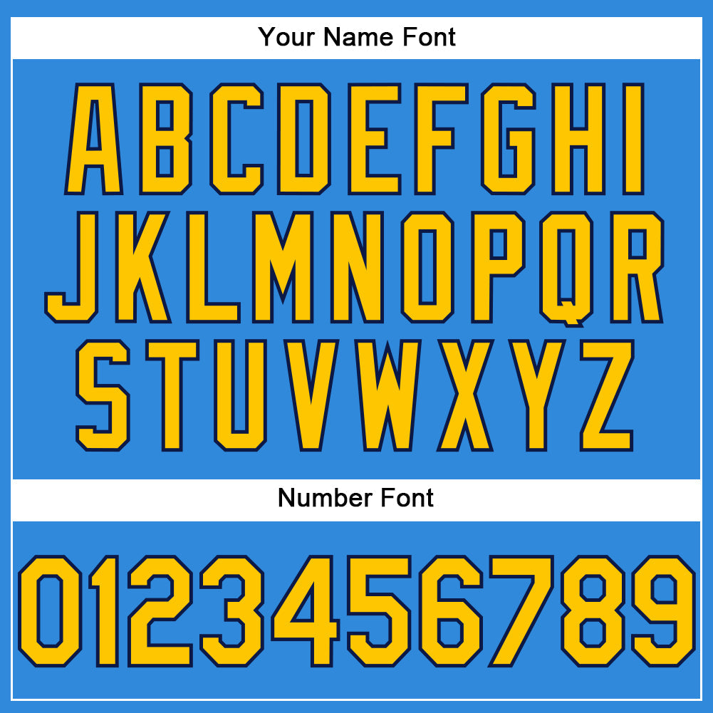 Custom Electric Blue Yellow-Navy Authentic Baseball Jersey