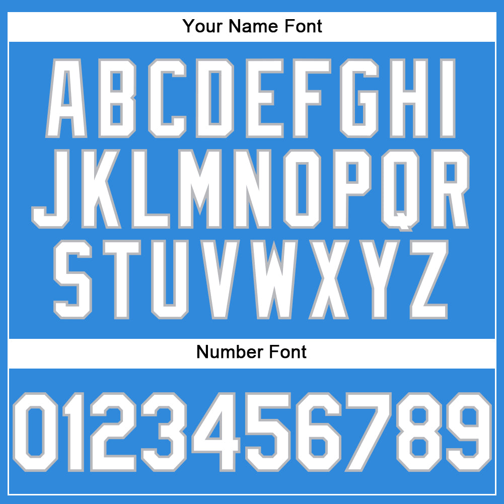 Custom Electric Blue White-Gray Authentic Baseball Jersey