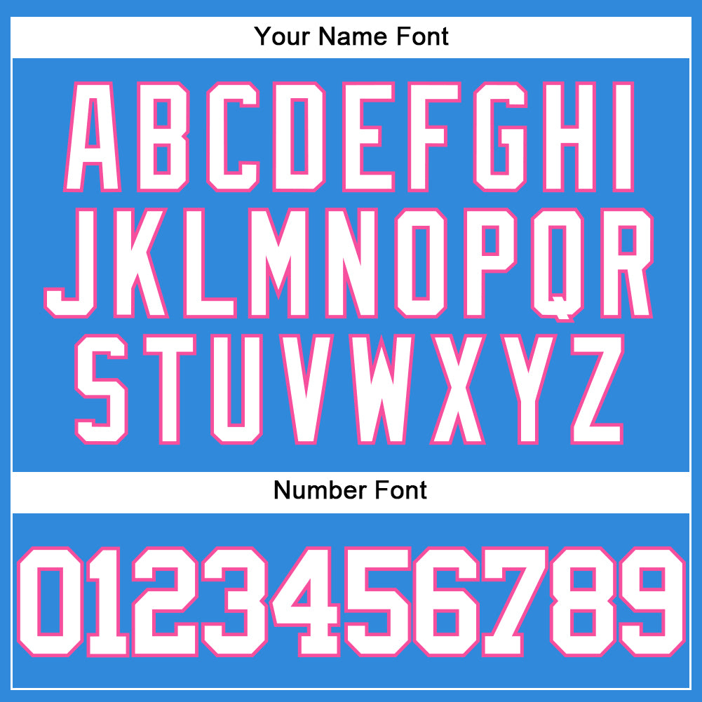 Custom Electric Blue White-Pink Authentic Baseball Jersey