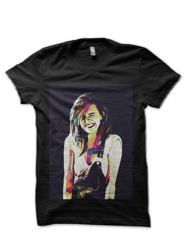 Emma Watson Black T-Shirt Style002