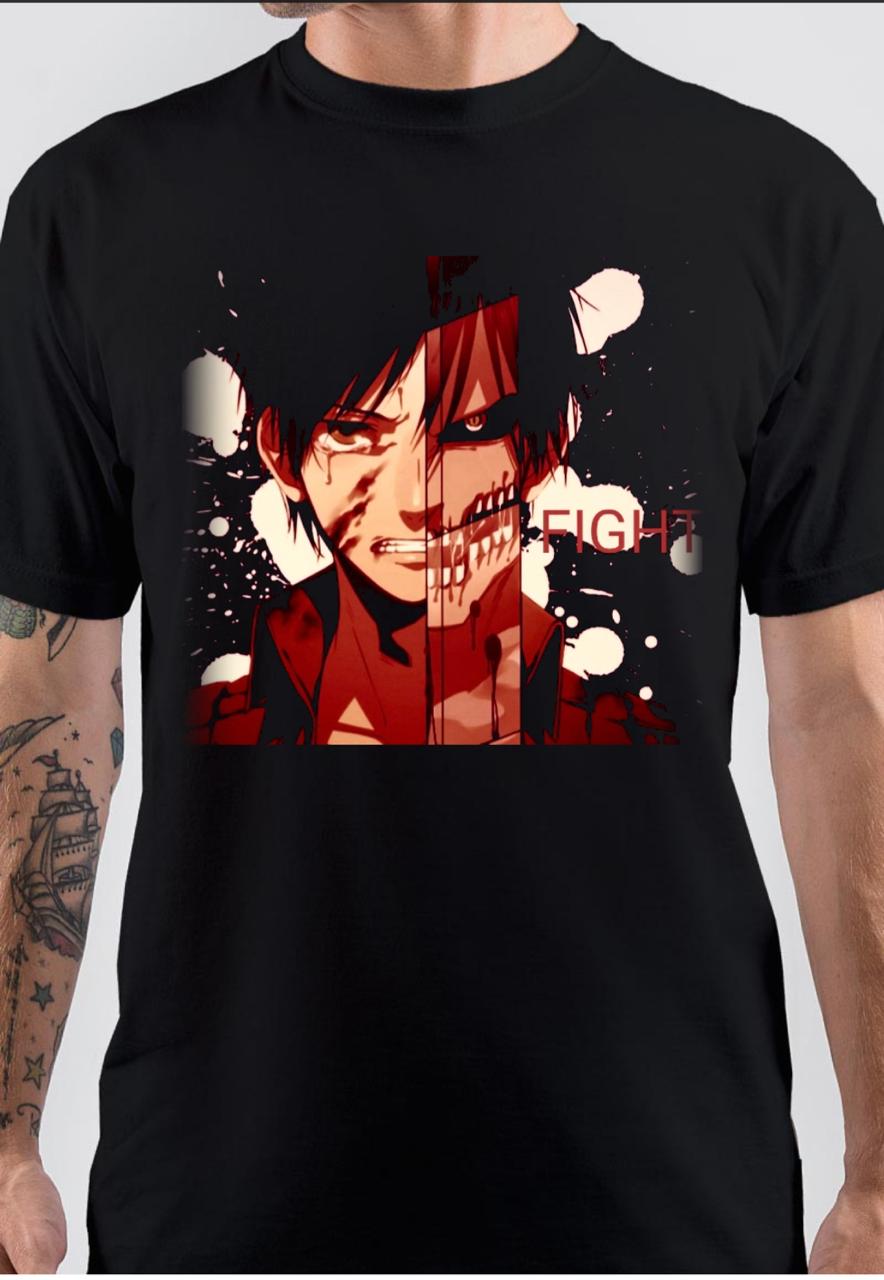 Eren Yeager Black T-Shirt
