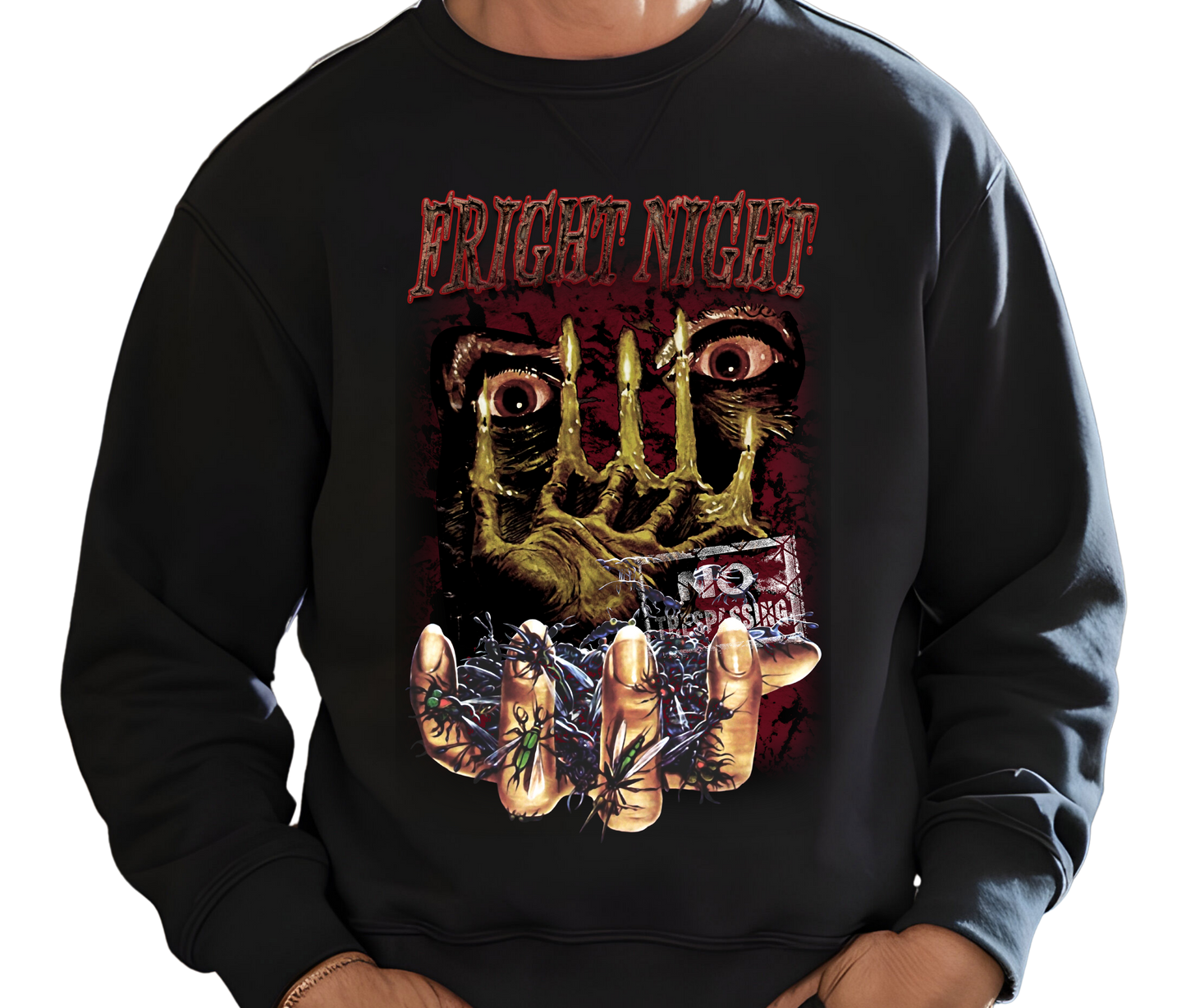 Fright Night Sweatshirt – Retro Horror Movie Hoodie, 80s Vampire Streetwear for Cult Film Fans