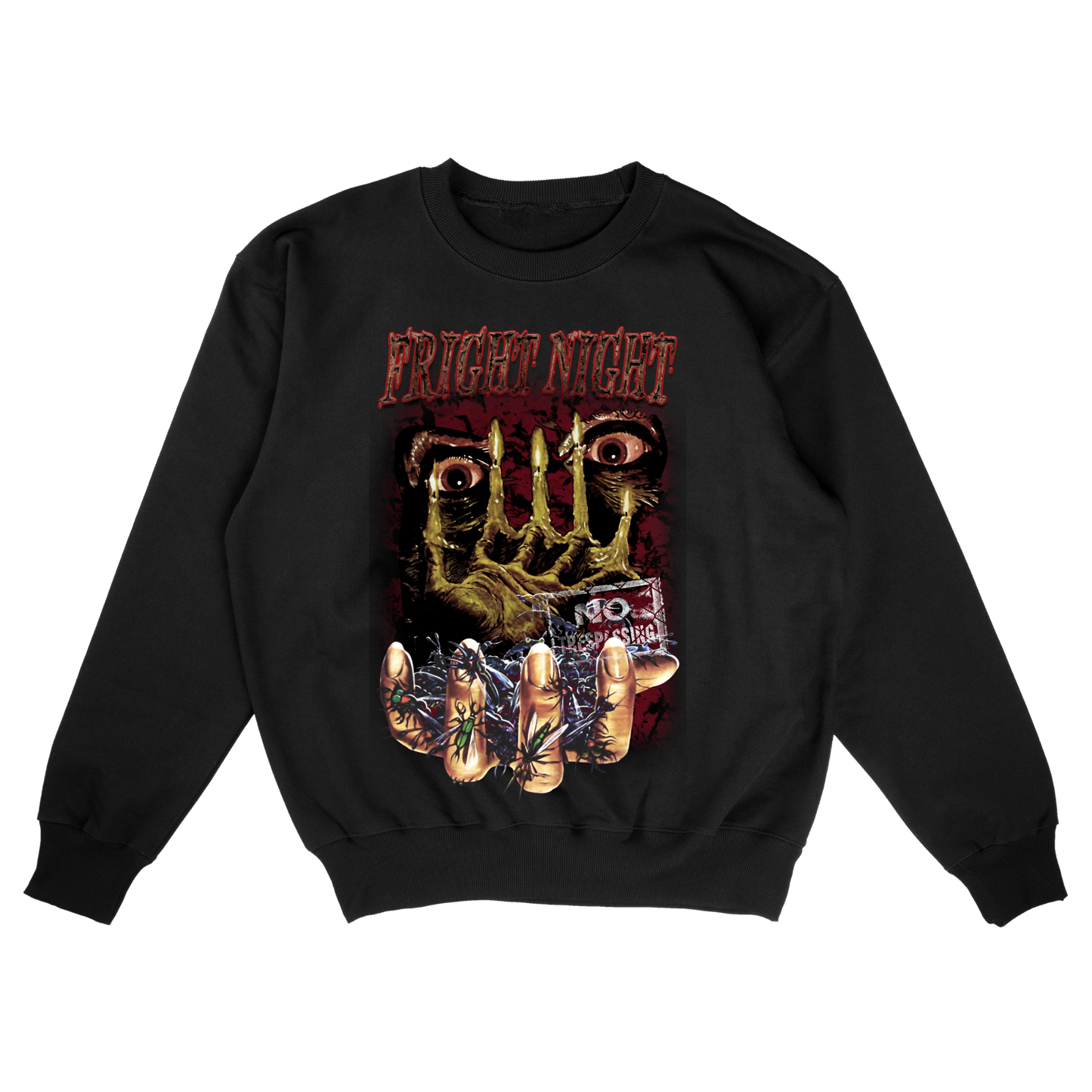 Fright Night Sweatshirt – Retro Horror Movie Hoodie, 80s Vampire Streetwear for Cult Film Fans