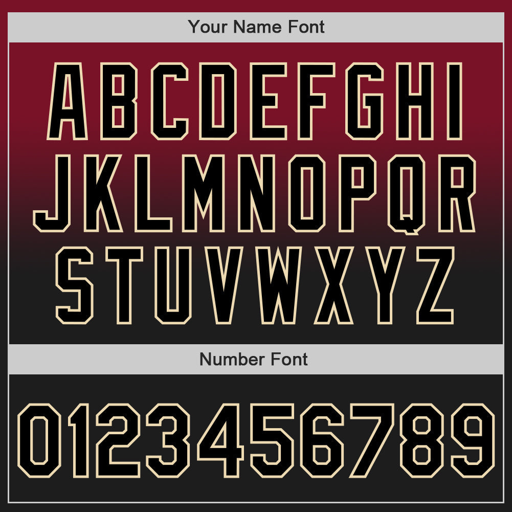 Custom Crimson Black-Cream Authentic Fade Fashion Baseball Jersey