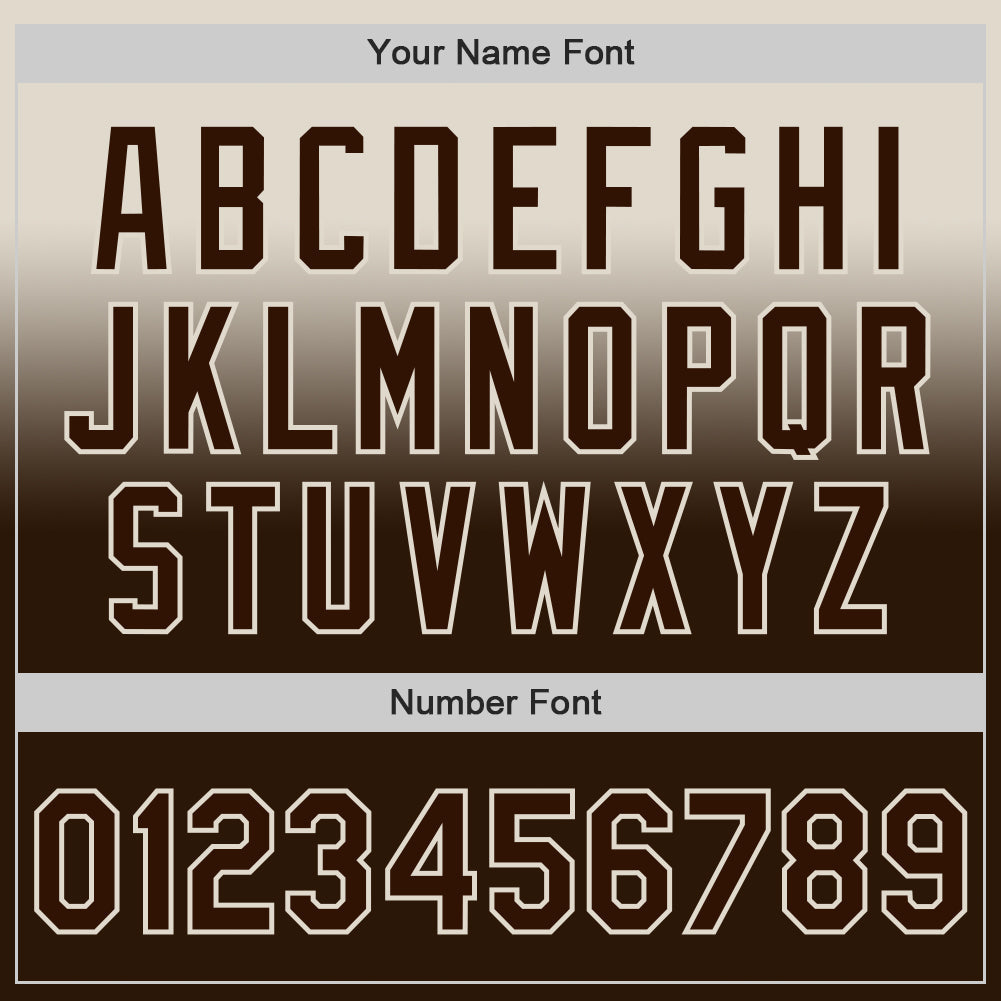 Custom Cream Brown Authentic Fade Fashion Baseball Jersey