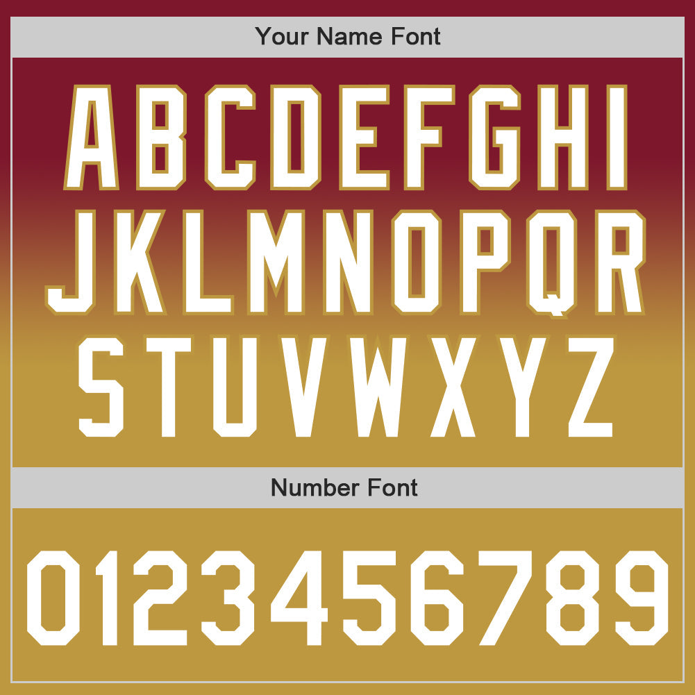 Custom Crimson White-Old Gold Authentic Fade Fashion Baseball Jersey