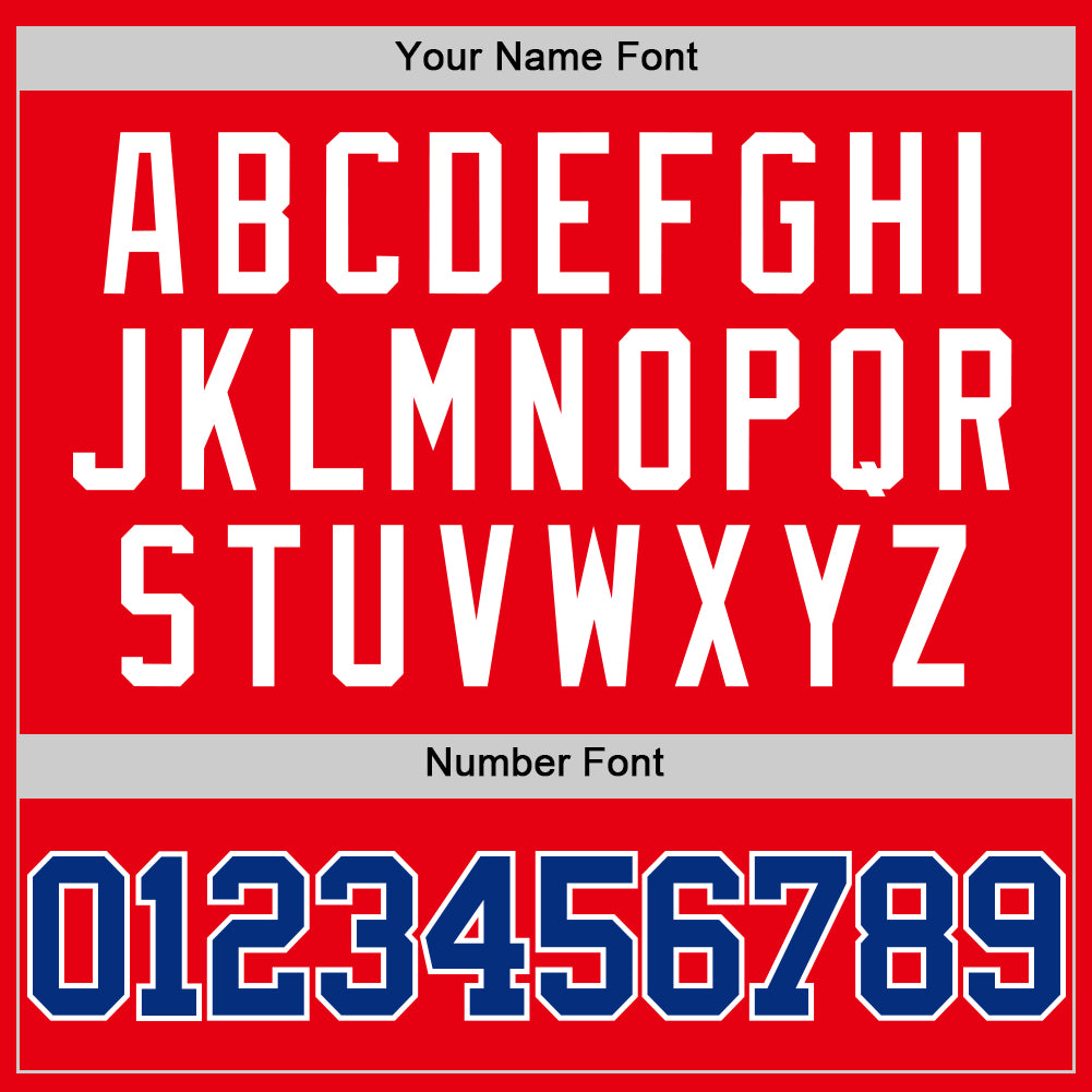 Custom Fire Red Royal-White Authentic Basketball Jersey