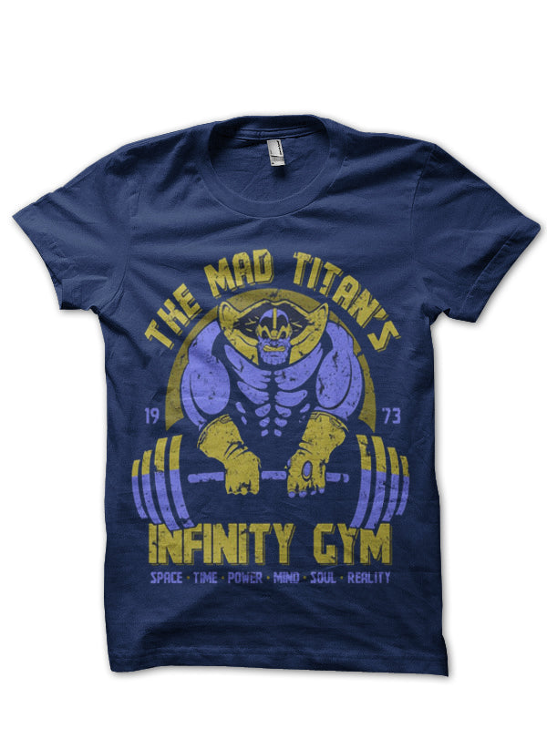 Infinity Gym Navy Blue Half Sleeve T-Shirt
