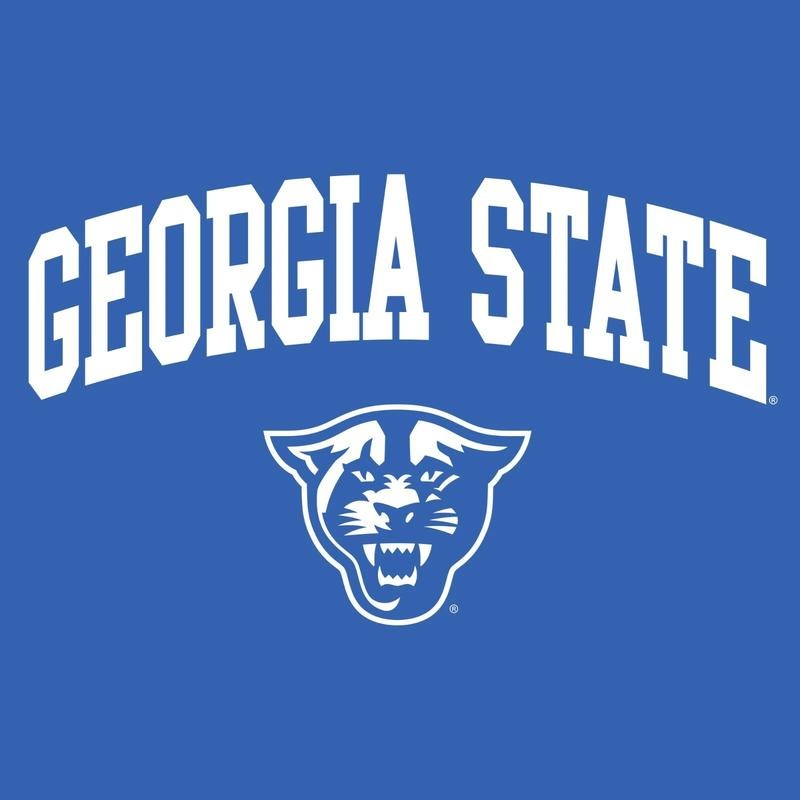 Georgia State Panthers Arch Logo Long Sve Shirt - Royal Vintage Unisex T-shirt Sweatshirt Hoodie