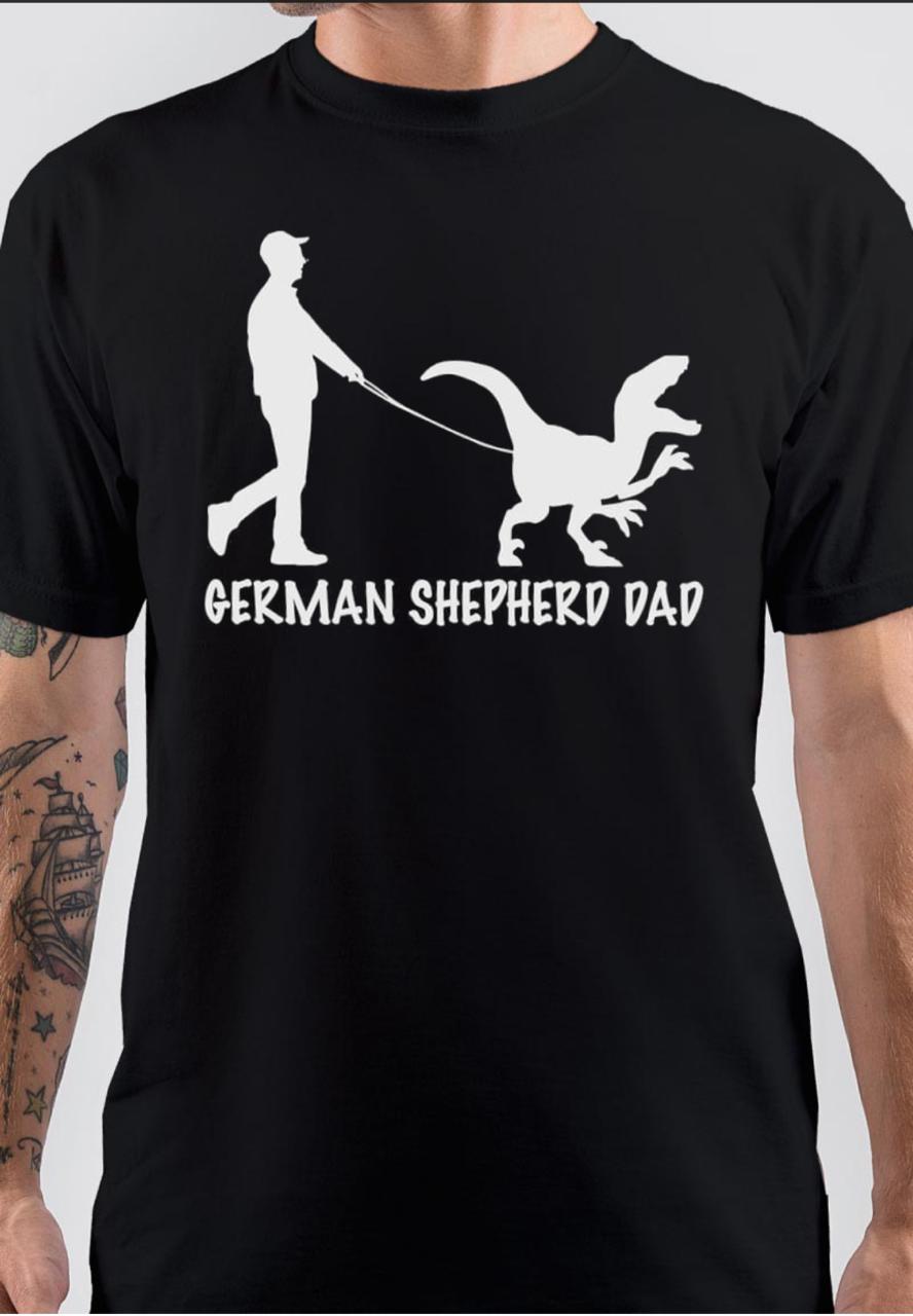 German Shepherd Dad Black T-Shirt