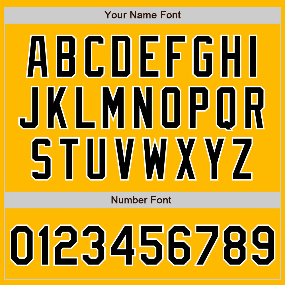 Custom Gold Black Pinstripe Black-White Authentic Baseball Jersey