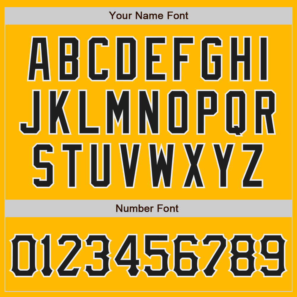 Custom Gold Black-White Authentic Baseball Jersey