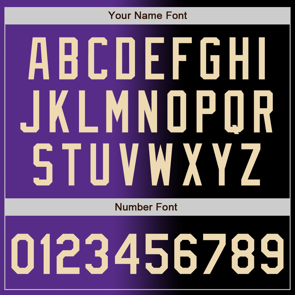 Custom Black Cream-Purple Authentic Gradient Fashion Baseball Jersey