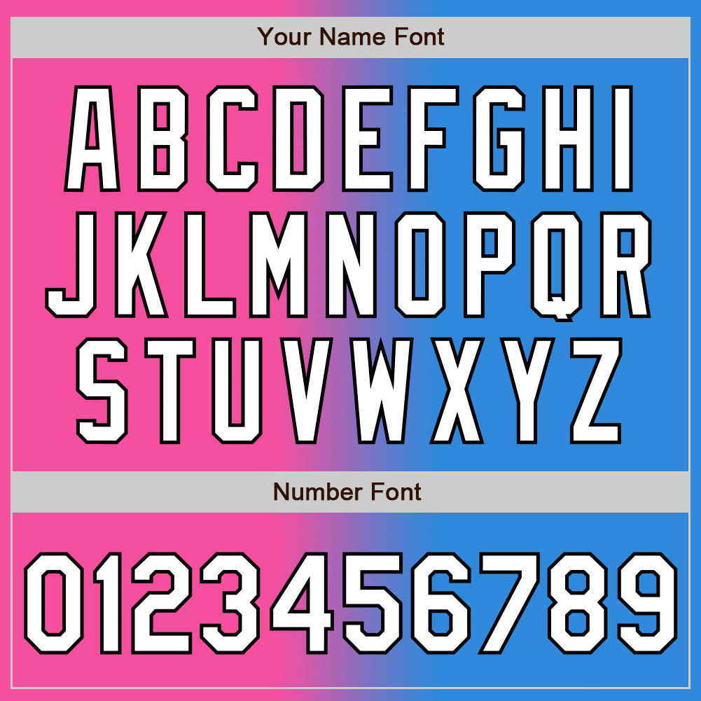 Custom Electric Blue White Pink-Black Authentic Gradient Fashion Baseball Jersey