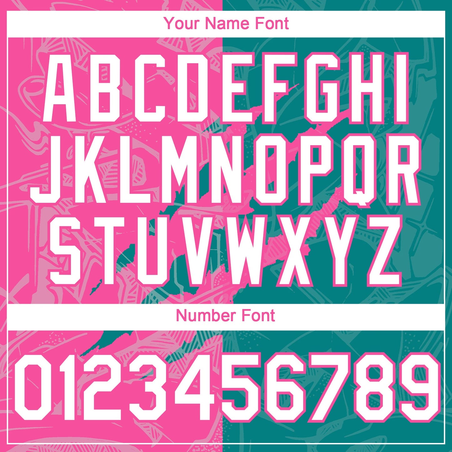 Custom Graffiti Pattern White Teal-Pink 3D Scratch Authentic Baseball Jersey