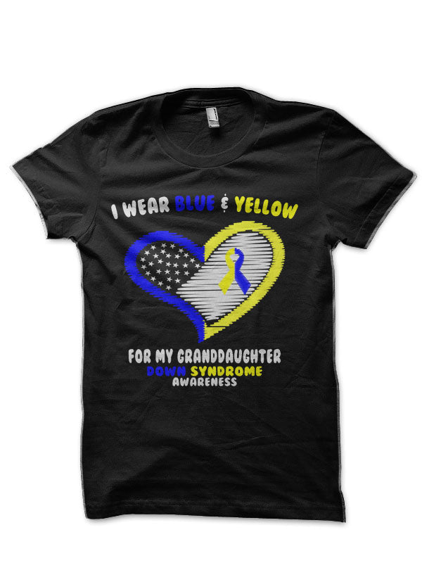I Wear Blue And Yellow For My Grand-Daughter Half Sleeve T-Shirt