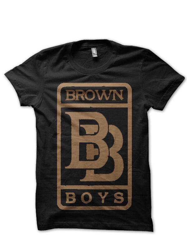 Brown Boys Black Tee