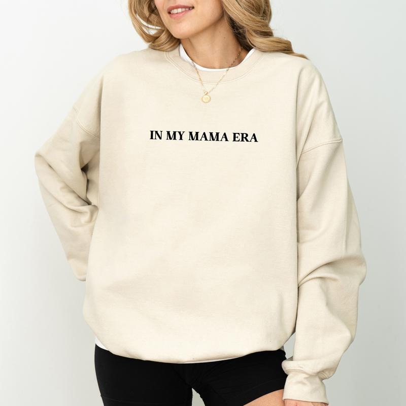 In My Mama Era Sweatshirt, Mom Life Crewneck, New Mama Long Sleeved Pullover, In My Mom Era Sweater, Gift For Mom