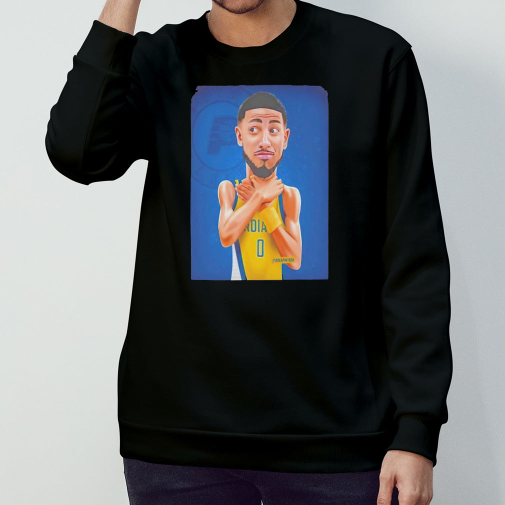 Indiana Pacers Tyrese Haliburton cartoon shirt