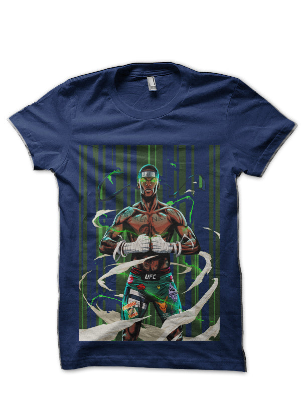Israel Adesanya Navy Blue T-Shirt