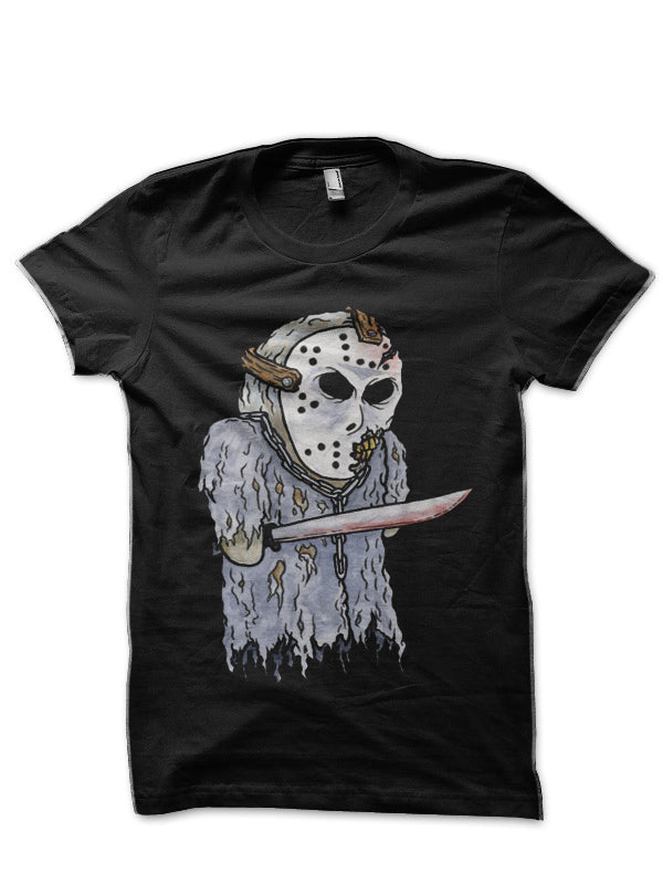 Jason Voorhees, Friday the 13th – Horror Hand Puppet Black T-Shirt