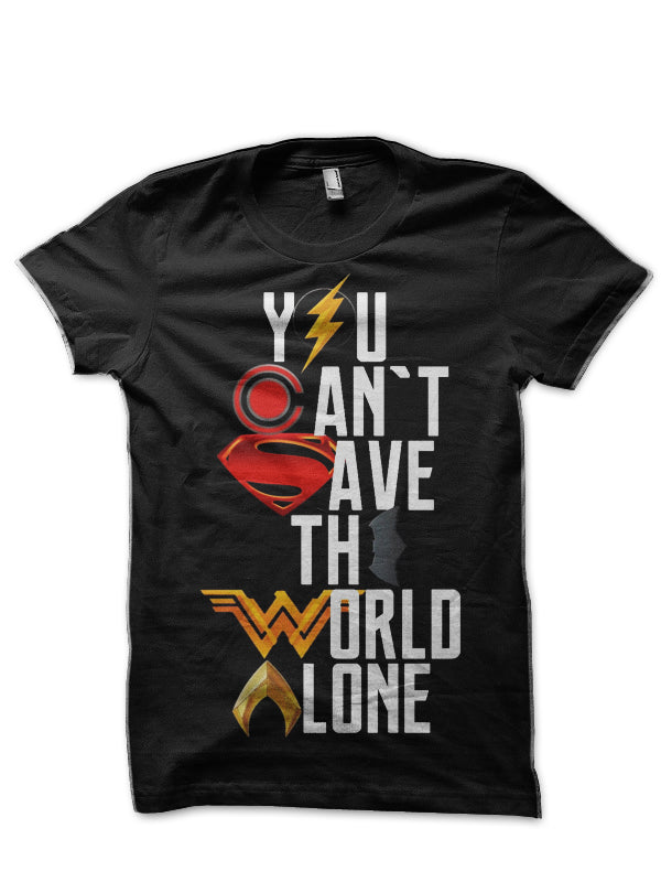 Justice League Black T-Shirt