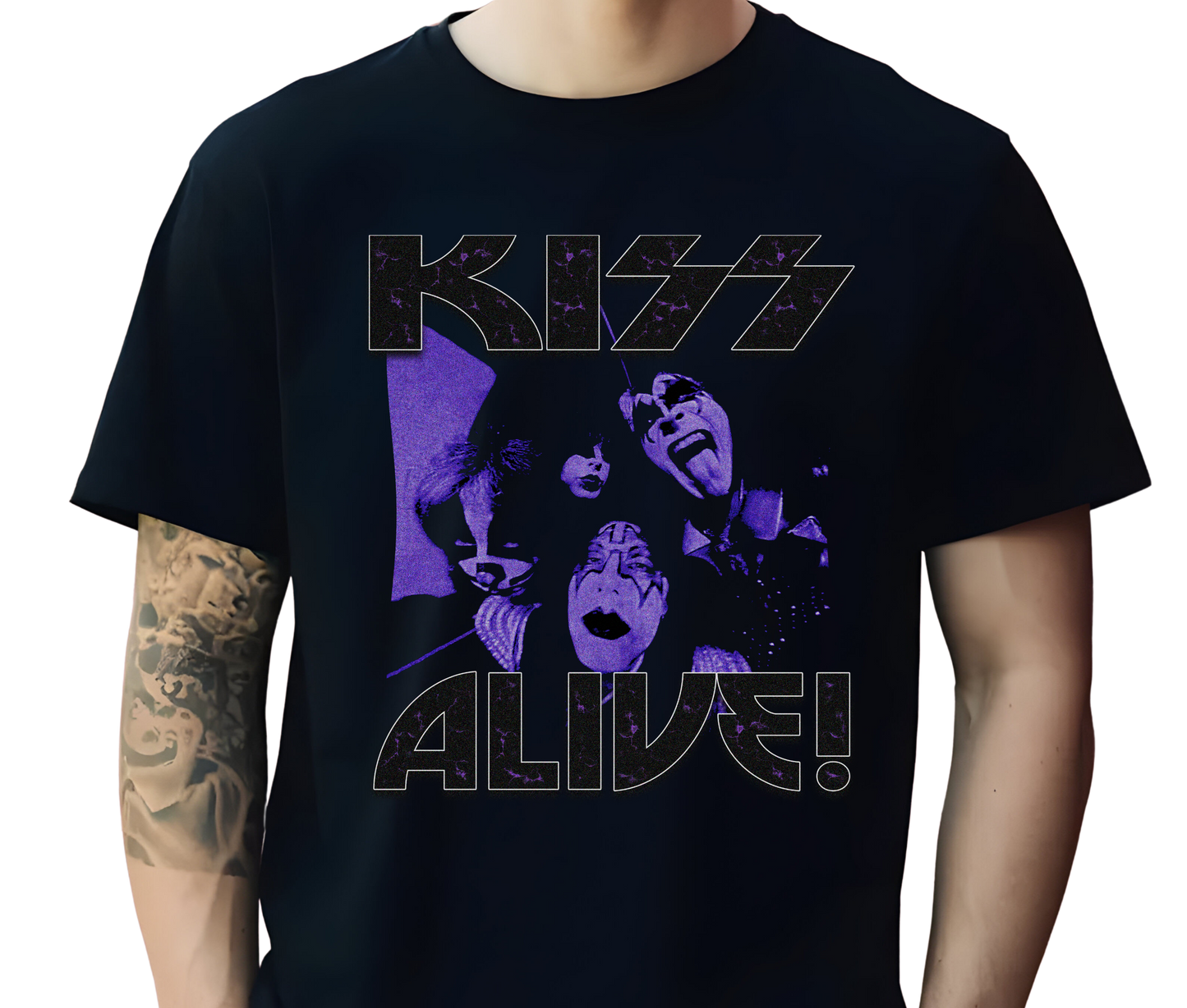 KISS Graphic T-Shirt – Alive Vintage Rock Band Tee – Rare Concert Streetwear for Music Fans