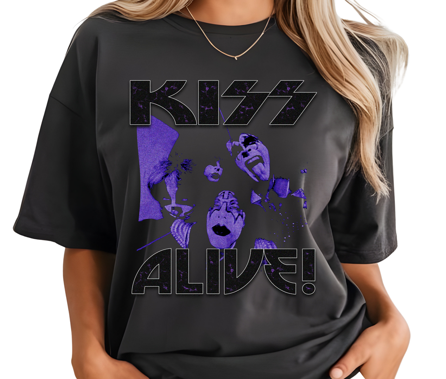KISS Graphic T-Shirt – Alive Vintage Rock Band Tee – Rare Concert Streetwear for Music Fans
