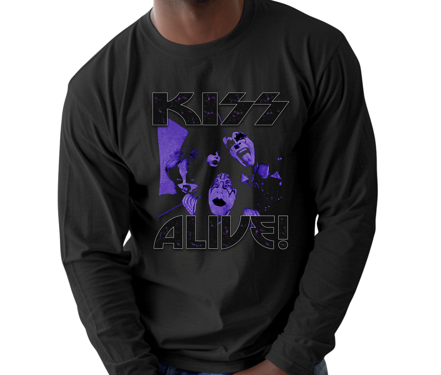 KISS Graphic Long Sleeve – Alive Vintage Rock Band Shirt – Rare Concert Streetwear for Music Fans