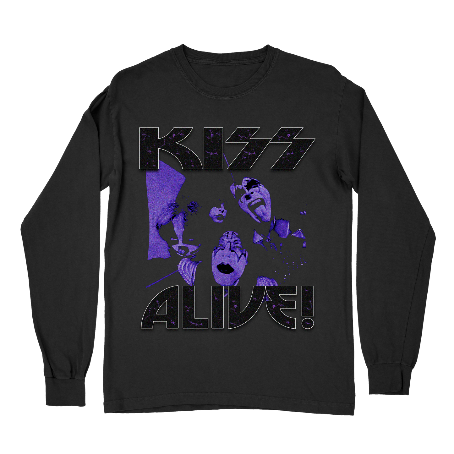 KISS Graphic Long Sleeve – Alive Vintage Rock Band Shirt – Rare Concert Streetwear for Music Fans