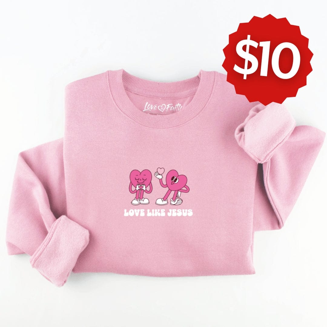 Embroidered Love Like Jesus Sweatshirt