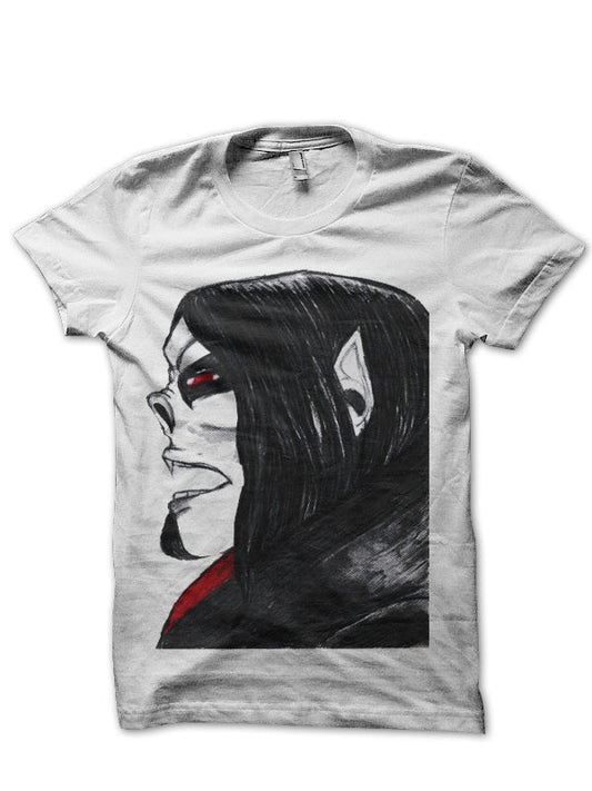 Morbius The Living Vampire White Half Sleeve T-Shirt