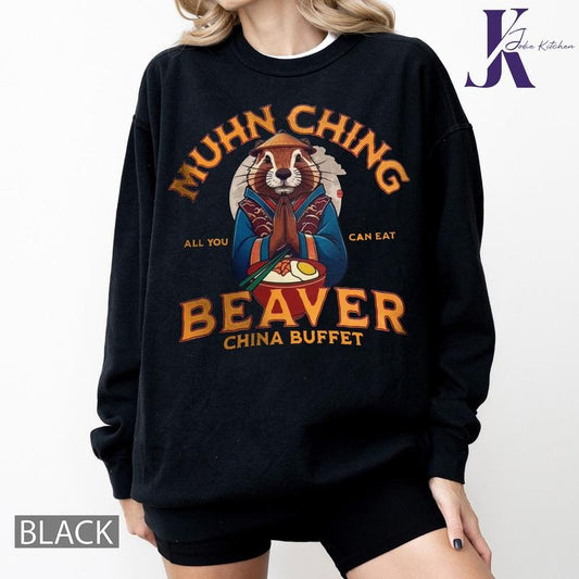 Muhn Ching Beaver China Buffet  Shirt, Comfort Colors Shirt
