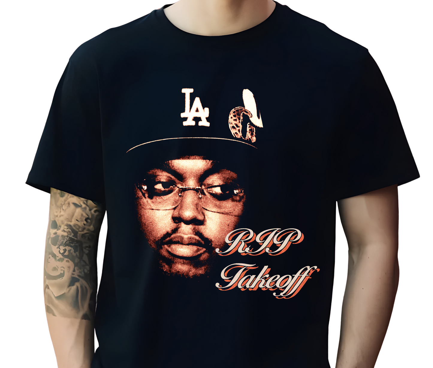 Takeoff Graphic T-Shirt – RIP Tribute Tee – Vintage Hip Hop Rap Shirt – Rare Music Fan T-Shirt
