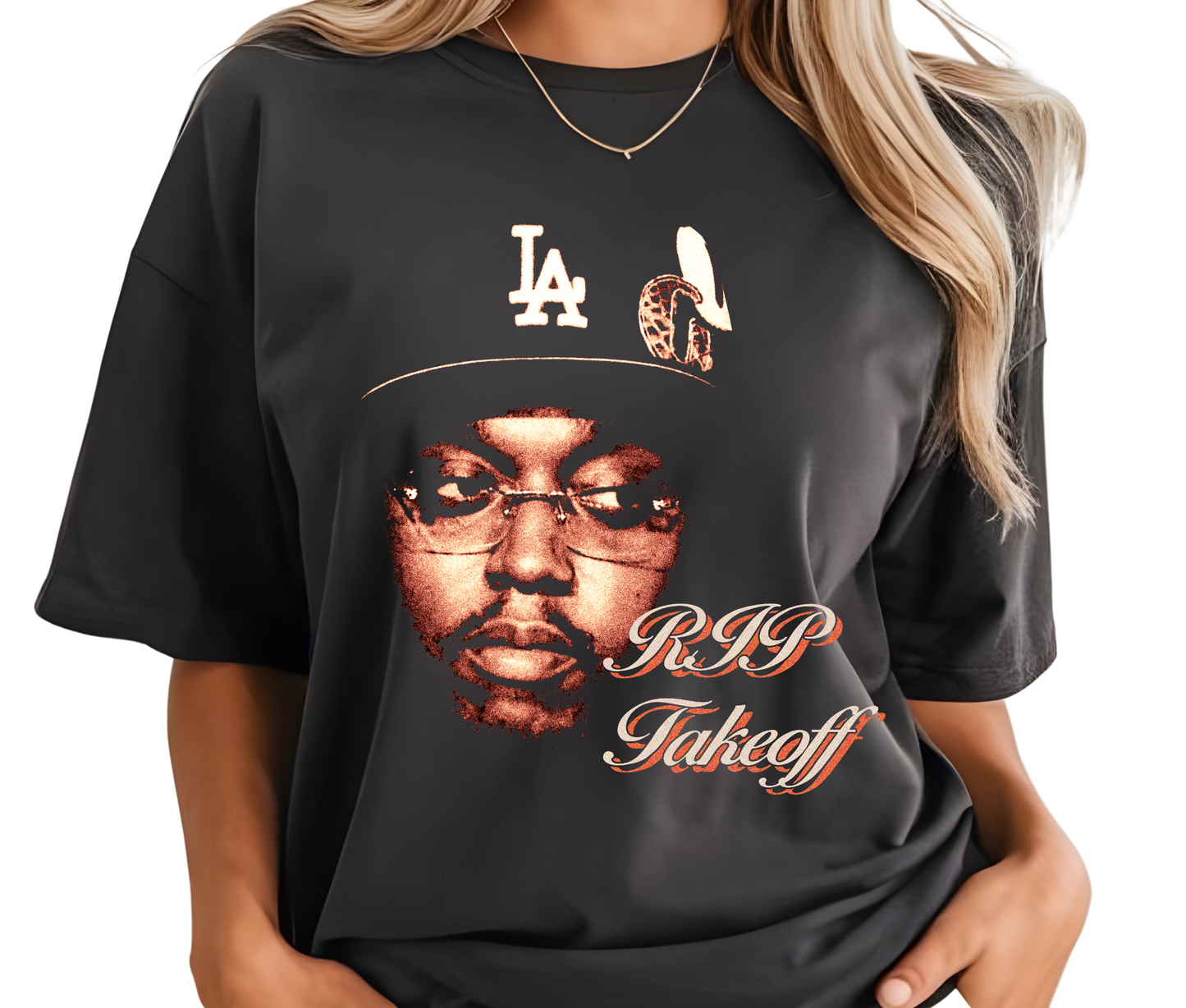 Takeoff Graphic T-Shirt – RIP Tribute Tee – Vintage Hip Hop Rap Shirt – Rare Music Fan T-Shirt