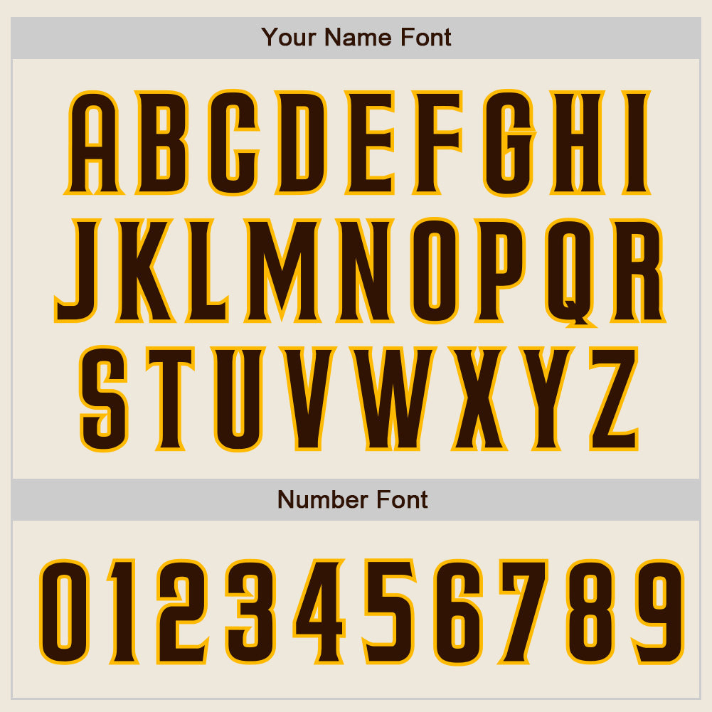 Custom Cream Brown-Gold Authentic Raglan Sleeves Baseball Jersey