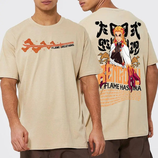 Rengoku Flame Hashira Shirt, Kyojuro Rengoku Sweatshirt Hoodie, Demon Slayer t-shirt, Kimetsu no Yaiba Shirt, Anime sweatshirt hoodie, Anime lover t-shirt Menswearstyle{n002}3