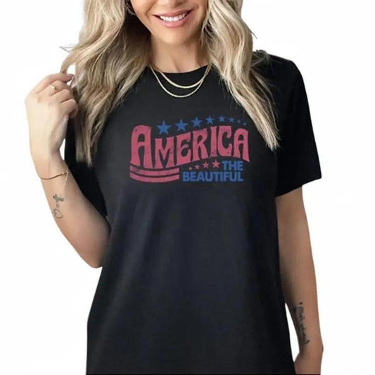 Retro America Shirt, America The Beautiful, 4th Of July Shirt, Fourth Of July, Patriotic USA Gift, Unisex Graphic, USA Gift