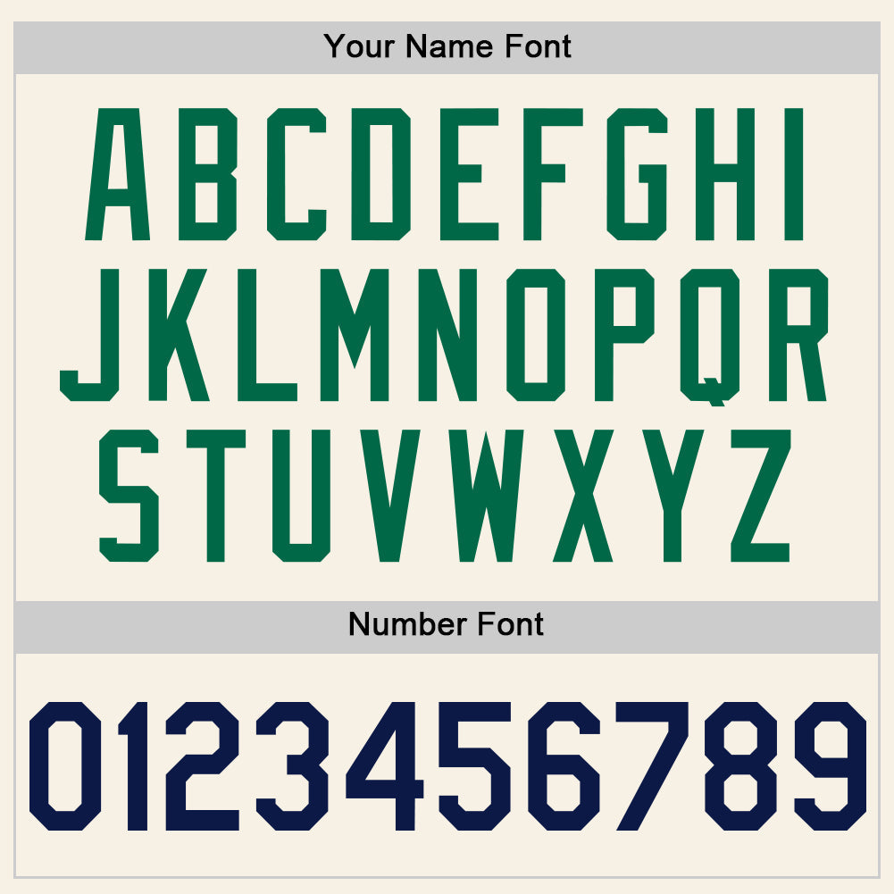 Custom Cream Navy-Kelly Green Authentic Sleeveless Baseball Jersey