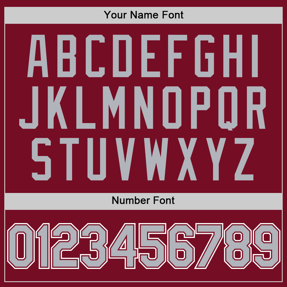 Custom Crimson Gray-White Authentic Sleeveless Baseball Jersey