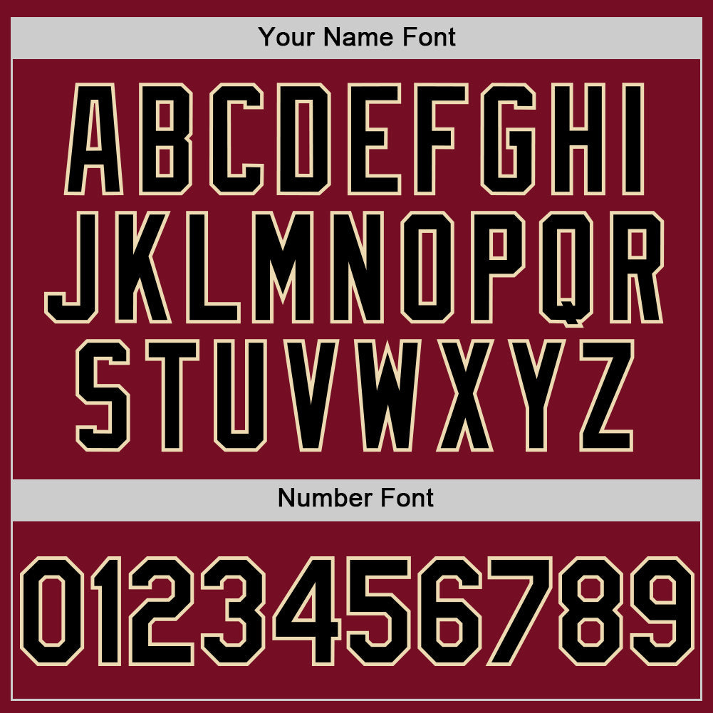 Custom Crimson Black-Cream Authentic Sleeveless Baseball Jersey