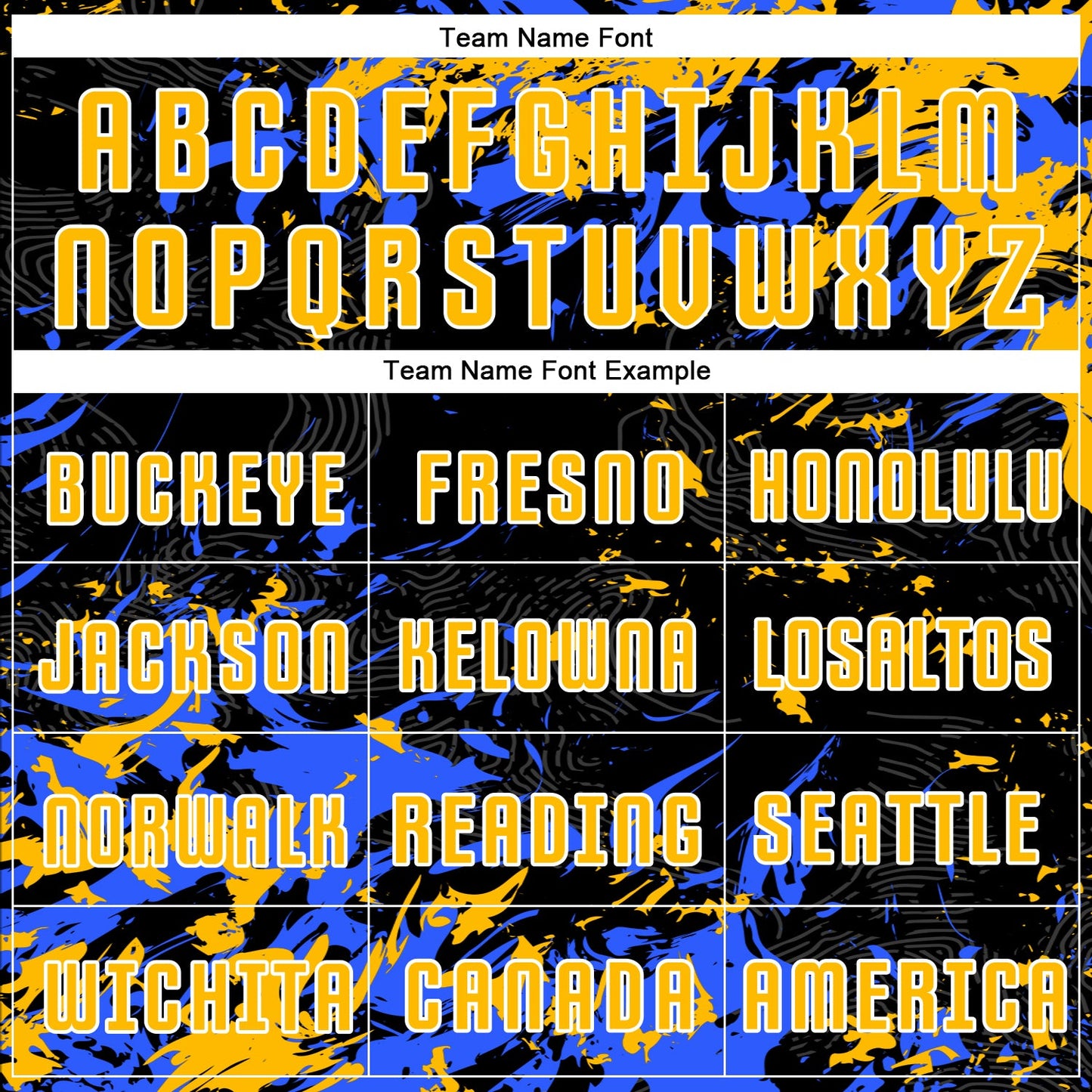 Custom Black Gold Royal-White Fluid Art Splash Sublimation Soccer Uniform Jersey